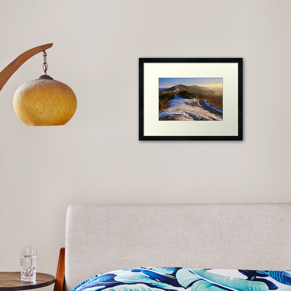 Malvern Hills: Winter Walk Framed Art Print
