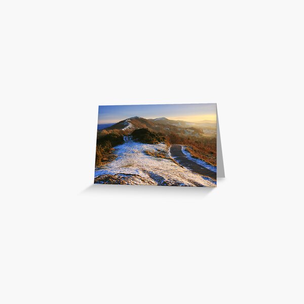 Malvern Hills: Winter Walk Greeting Card