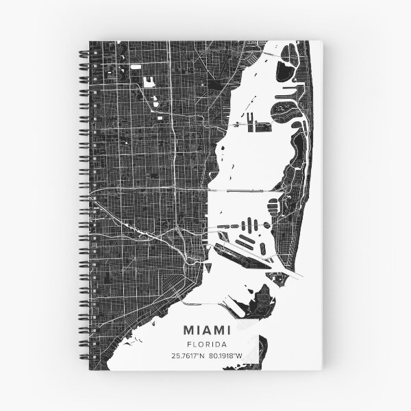 Item preview, Miami FL Map designed and sold by Kara515.