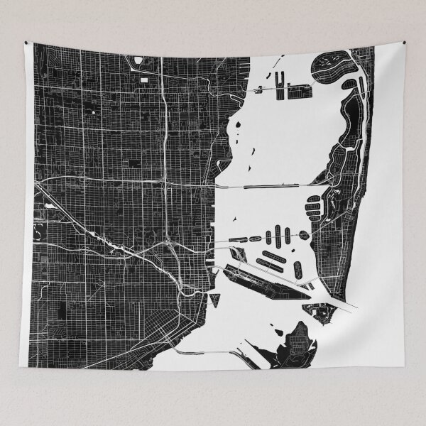 Aperçu de l'œuvre Miami FL: carte créée et vendue par Kara515.