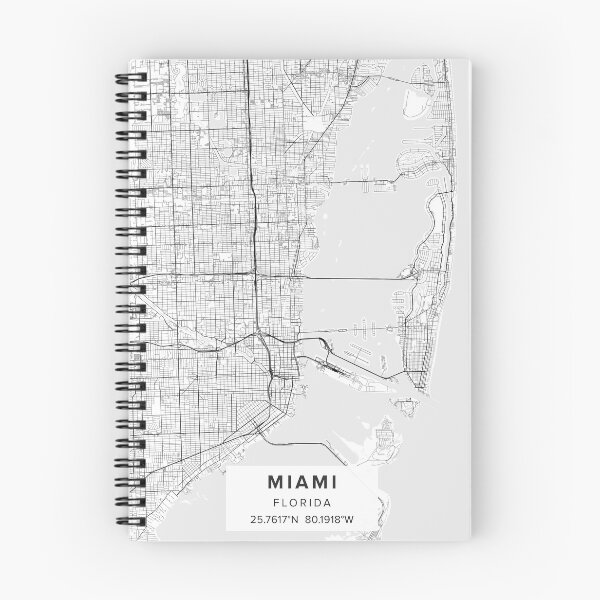 Item preview, Miami FL Map designed and sold by Kara515.