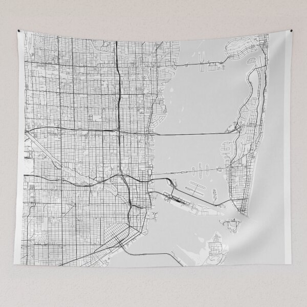 Aperçu de l'œuvre Miami FL: carte créée et vendue par Kara515.
