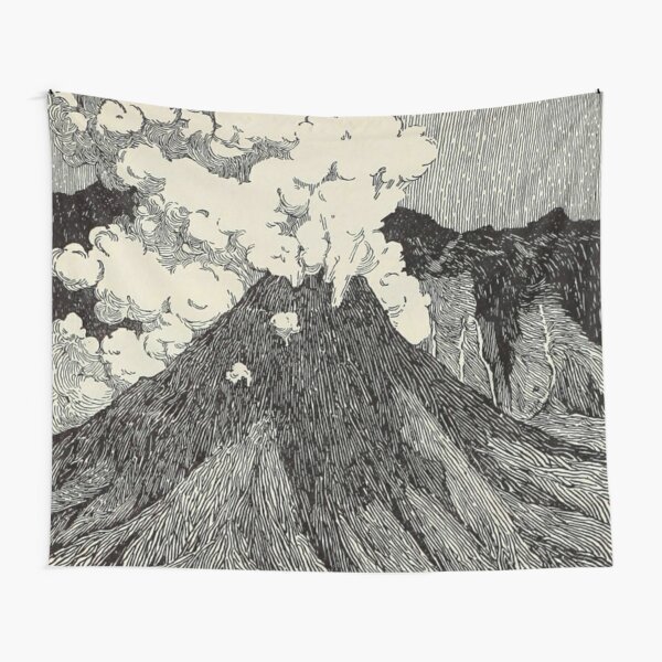 "Naturalist Volcano" Tapestry by bluespecsstudio  Redbubble