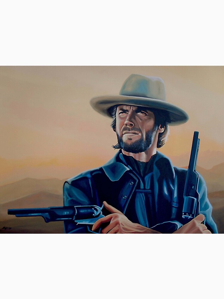 "Clint Eastwood Painting " Pullover Hoodie for Sale by aryanaonboard