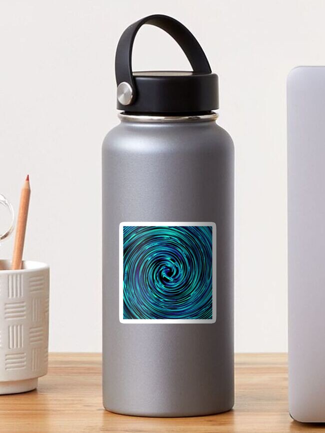 Abstract Retro Vortex Aluminum Water Bottle