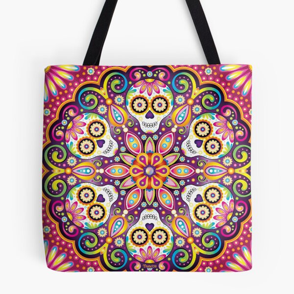 Item preview, Sugar Skull Mandala - Day of the Dead Mandala Art by Thaneeya McArdle designed and sold by Thaneeya McArdle.