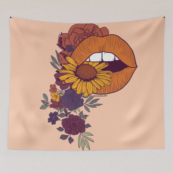 Item preview, Floral Open Mouth- Red Toned  designed and sold by LordGraceArt.