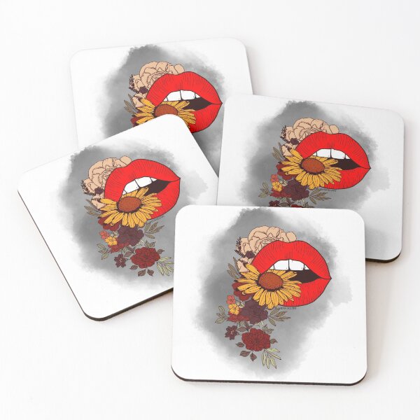 Item preview, Floral Open Mouth- Red And Black Watercolor designed and sold by LordGraceArt.