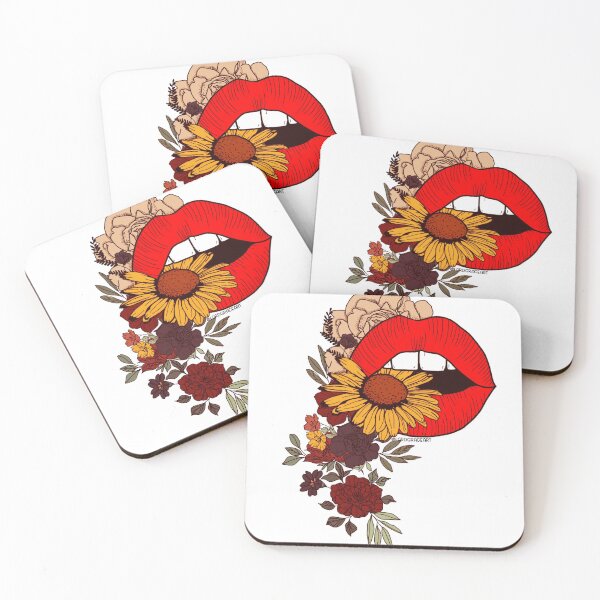 Item preview, Floral Open Mouth- Red And Tan designed and sold by LordGraceArt.