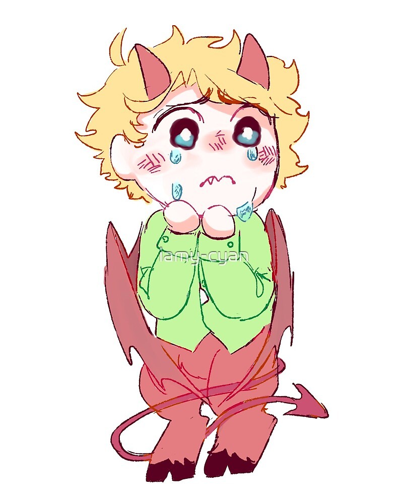 Sad Smol Imp Tweek By Iamy Cyan Redbubble