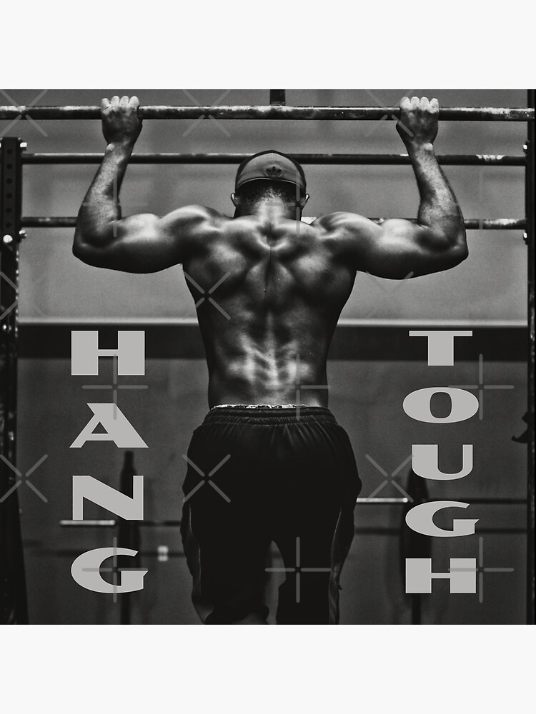 "Hang Tough Muscle Man Workout Gym" Canvas Print for Sale by mwagie