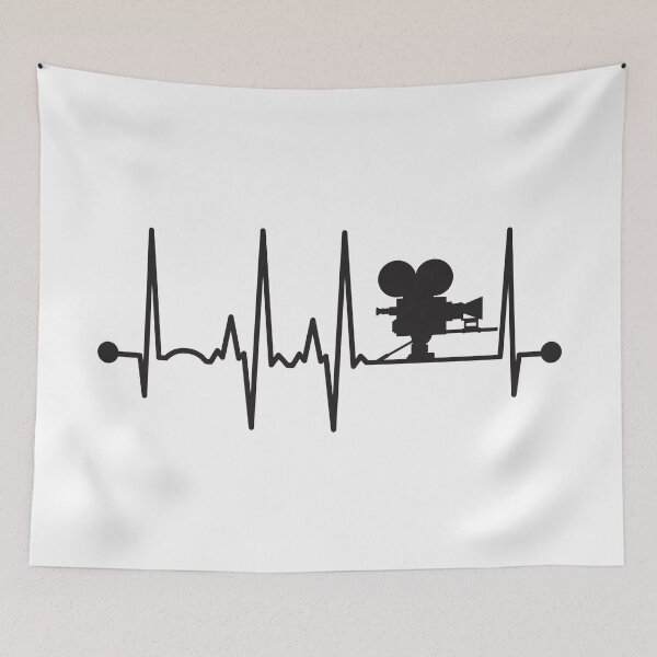 Item preview, Movie Camera Heartbeat designed and sold by teesaurus.