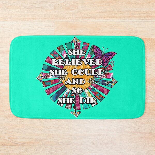 Item preview, She believed she could and so she did retro fabric collage  designed and sold by artbyomega.