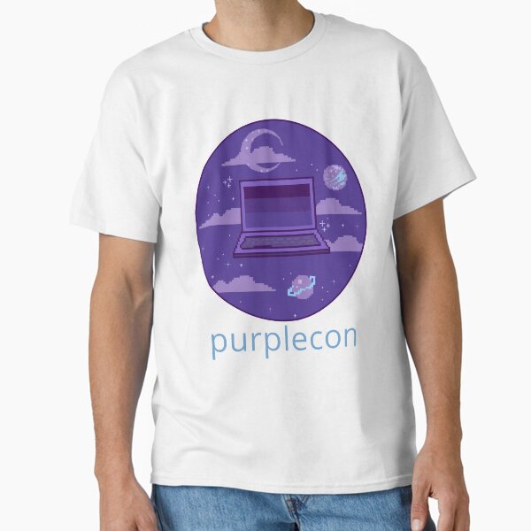Item preview, purplecon 2019 shirt 1 (for purple background) designed and sold by purplecon.