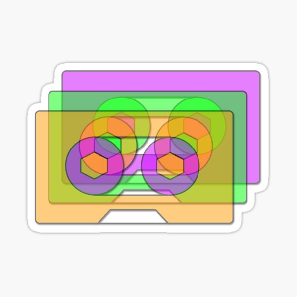 Neon Kassette Sticker