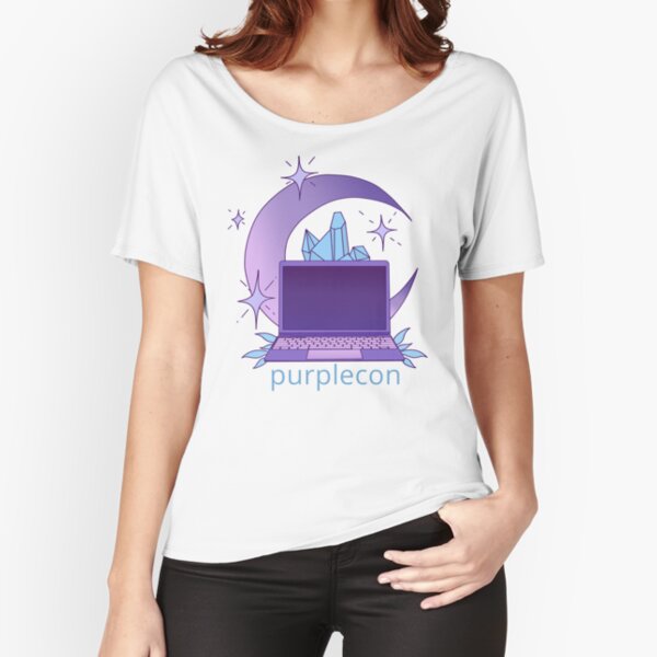 purplecon 2019 shirt a (for purple background) Relaxed Fit T-Shirt
