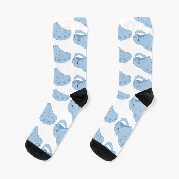 Pastel Blue Croc Socks