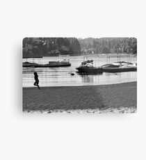 Little Girl at Play - Lake Arrowhead, CA Metal Print