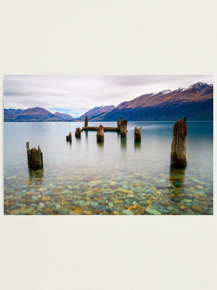 Thumbnail 1 of 3, Photographic Print, Old Glenorchy Jetty designed and sold by AdrianAlford.