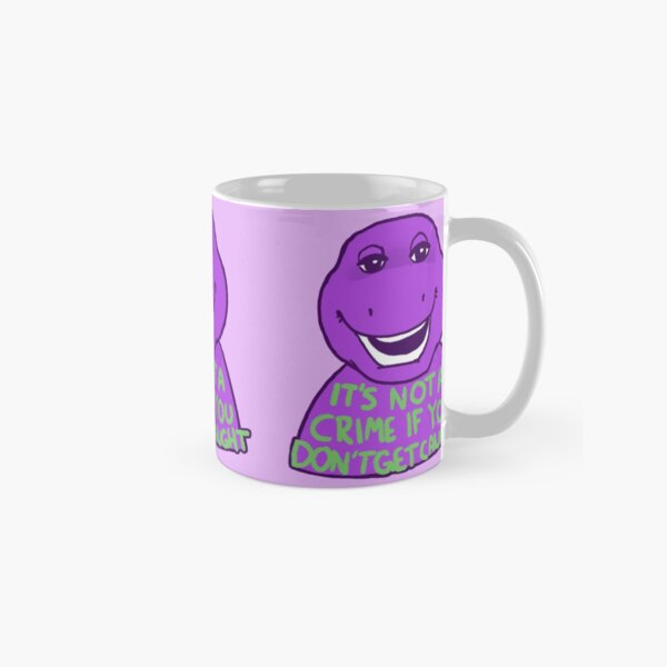 Vista previa del artículo con la obra «No es un crimen si no te atrapan - Dinosaurio Barnbey», diseñado y vendido por taykirbycow.