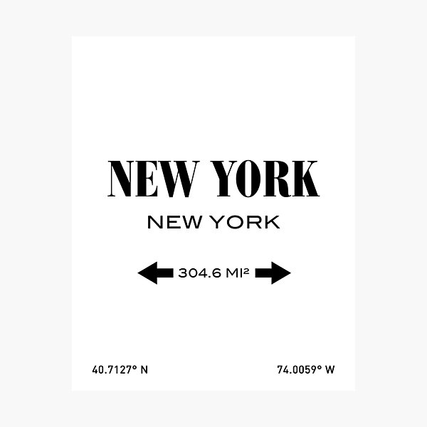New York City Print Photographic Print