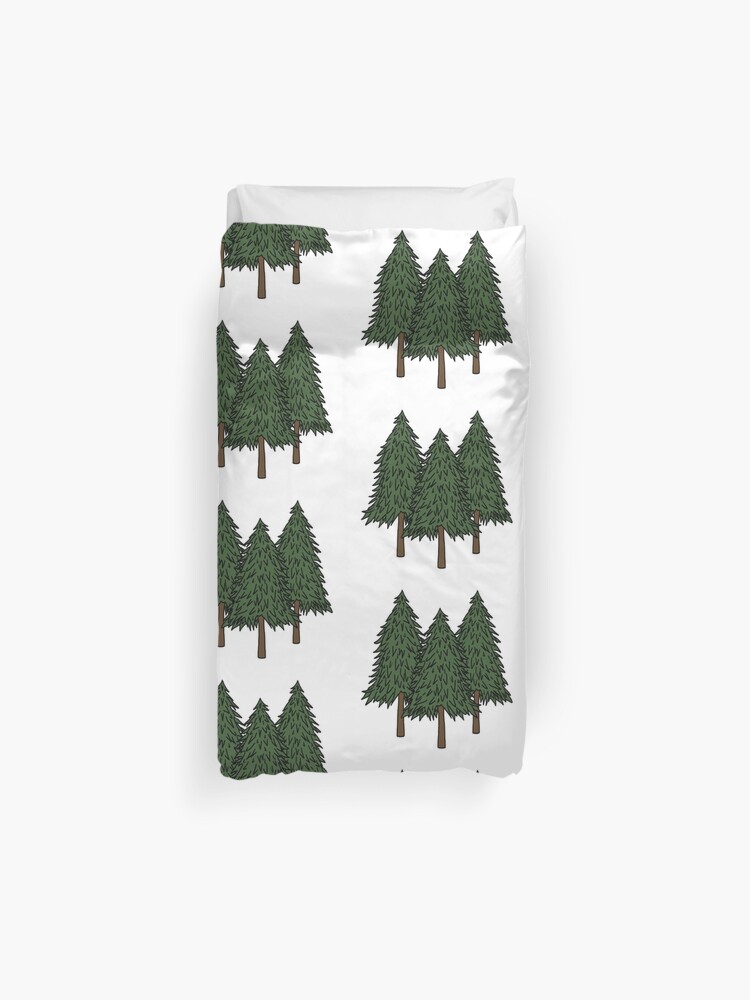 Pine Trees Duvet Cover By Wanungara Redbubble