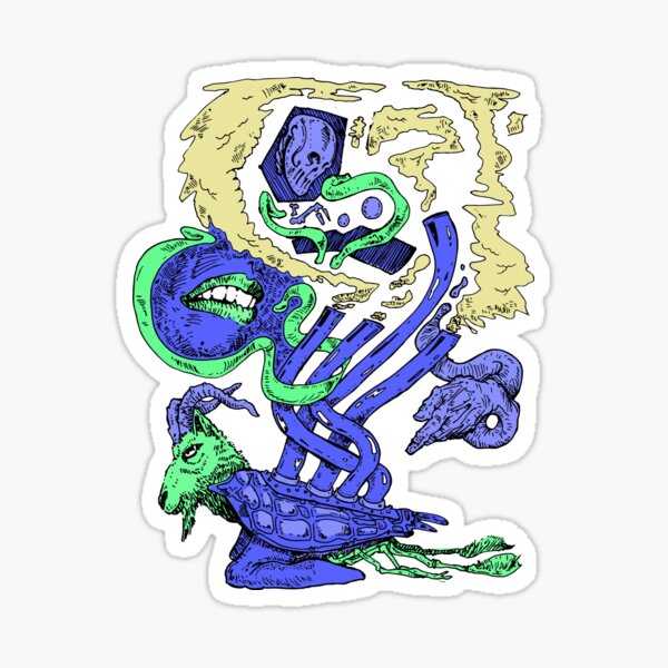 "the inner machinations of my mind are an enigma " Sticker by ...
