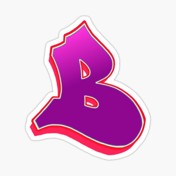 B - purple/red Sticker