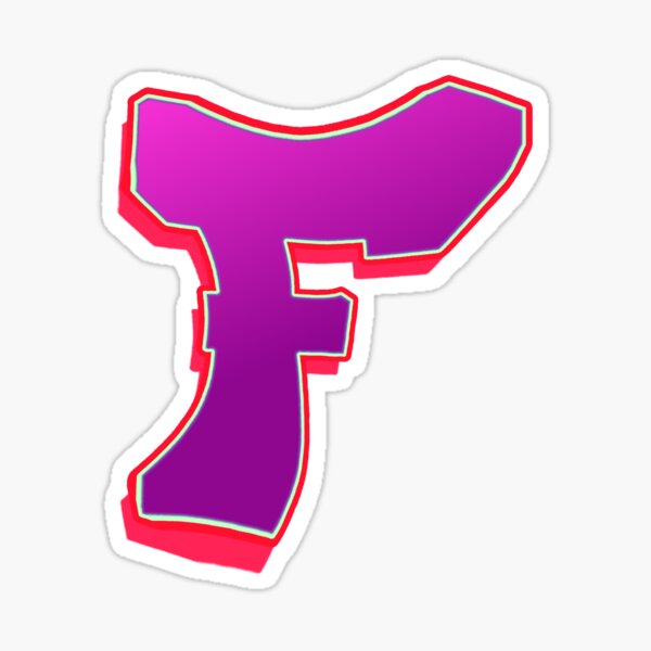F - purple/pink Sticker