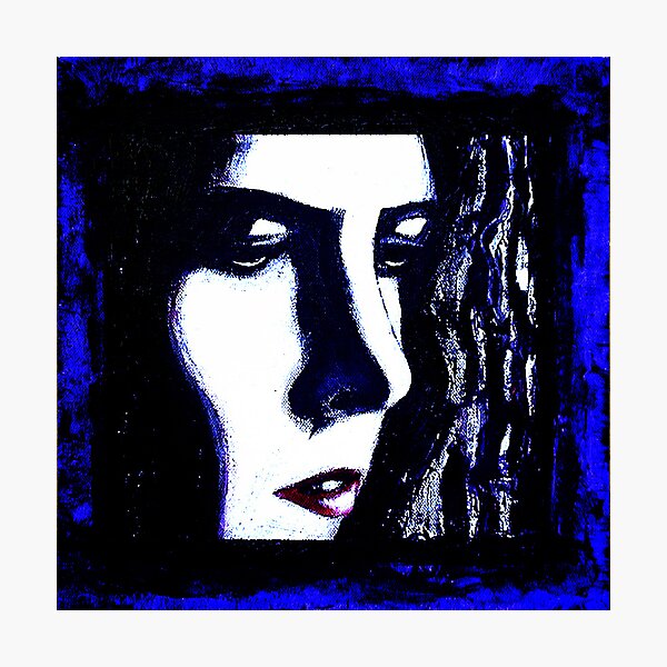 Serious Blue Photographic Print
