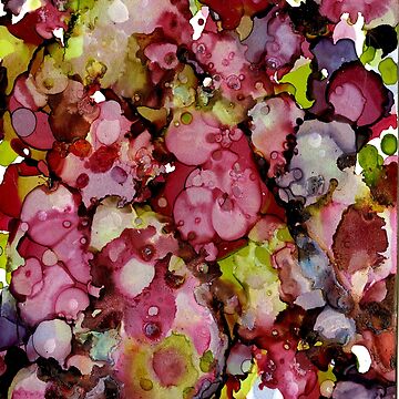 Artwork thumbnail, Wine Tasting Alcohol Ink Painting by tinaschofield
