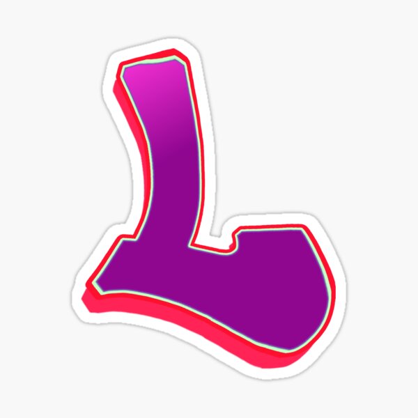 L - purple/red Sticker