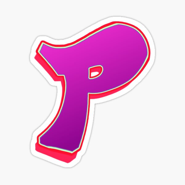 P - purple/red Sticker