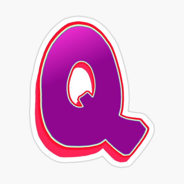 Q - purple/red Sticker