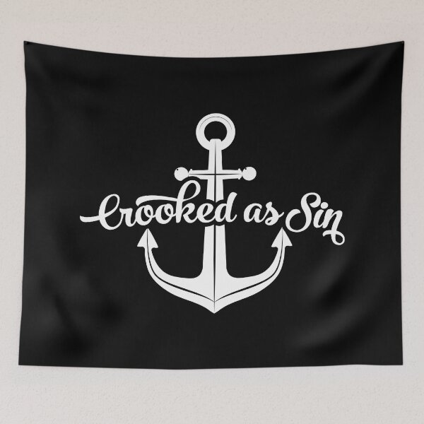 Item preview, Crooked as Sin w/ Anchor || Newfoundland and Labrador || Gifts || Souvenirs || Clothing designed and sold by SaltWaterOre.