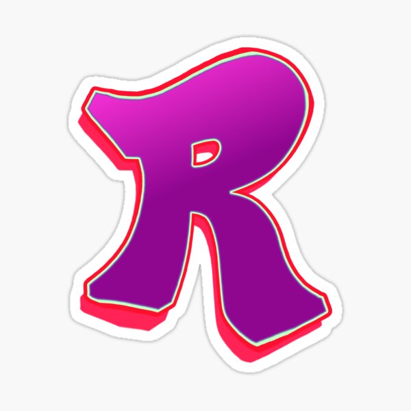 R - purple/red Sticker