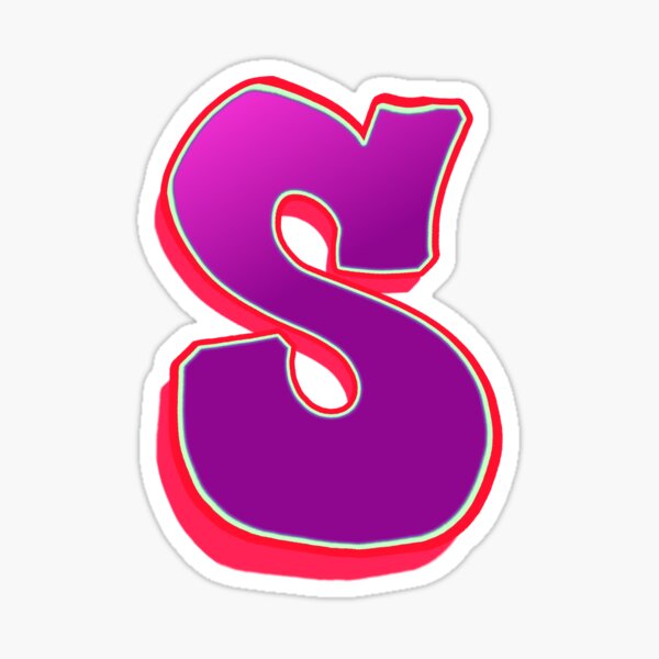 S - purple/red Sticker