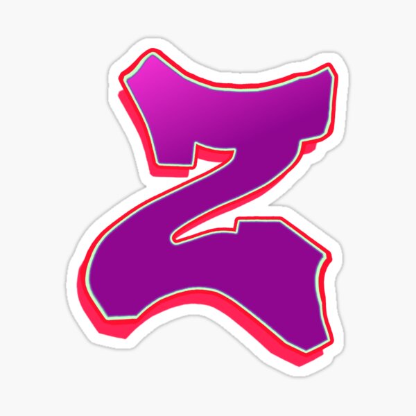 Z - purple/red Sticker