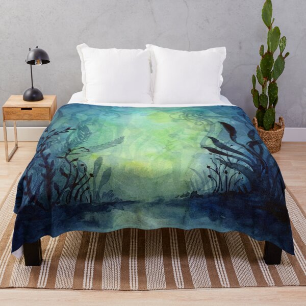 Item preview, Underwater Foliage Watercolor designed and sold by Olga Shvartsur.