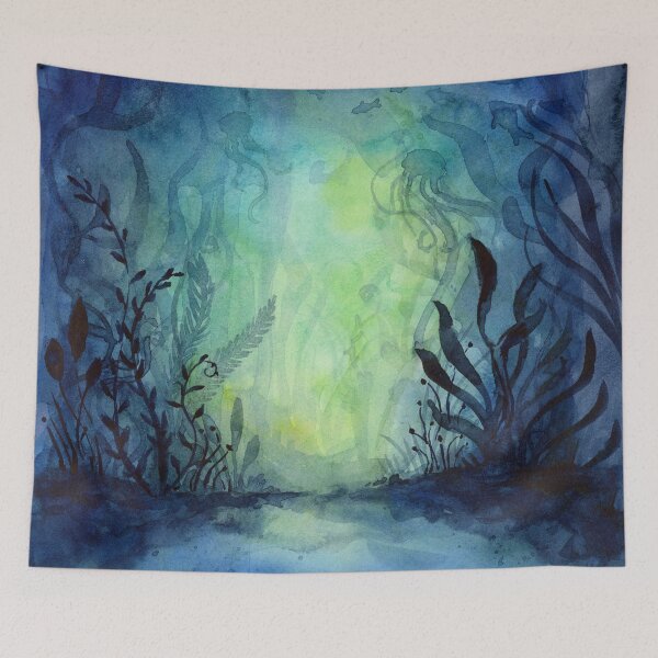 Item preview, Underwater Foliage Watercolor designed and sold by Olga Shvartsur.