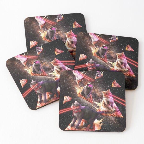 Item preview, Galaxy Laser Cat - Space Pizza Cats with Lazer Eyes designed and sold by SkylerJHill.