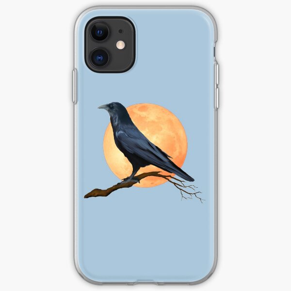 Full Moon Raven iPhone Soft Case