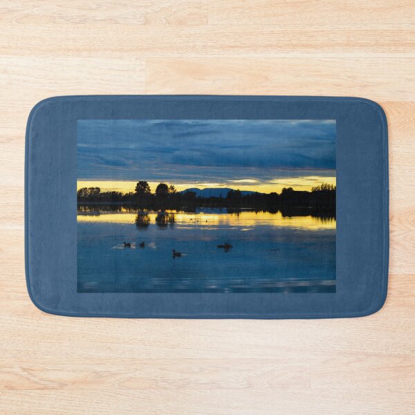 Item preview, Colorful sunset over "Sleeping Lady" mountain  designed and sold by raymona pooler.