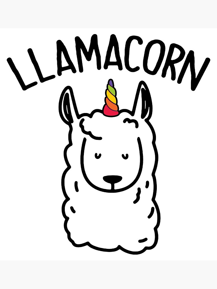 "Llama Unicorn Llamacorn" Poster for Sale by PlaceButterfly Redbubble