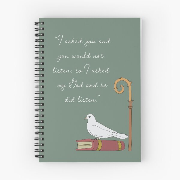 Item preview, Cuaderno e impresiones de Santa Escolástica designed and sold by MHSaints.