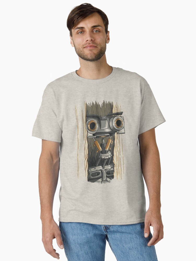 Thumbnail 1 of 7, Classic T-Shirt, Here's Johnny 5 designed and sold by WanderingBert.