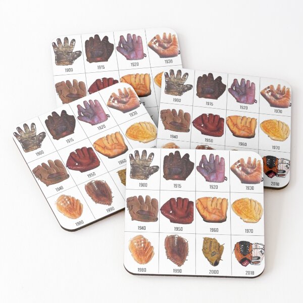 Item preview, Baseball Nostalgia - Baseball Gloves Through the Years - Great Poster! designed and sold by AmericanTeeCo.