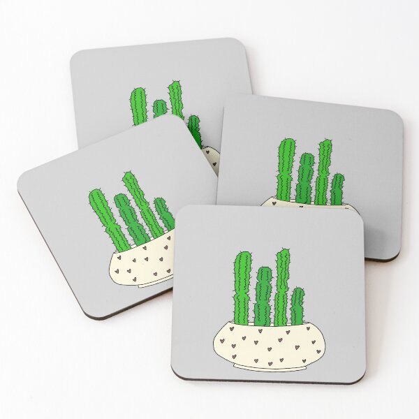 Item preview, Cute Cactus Design #62: Heart Pot Cacti designed and sold by DreamCactus.