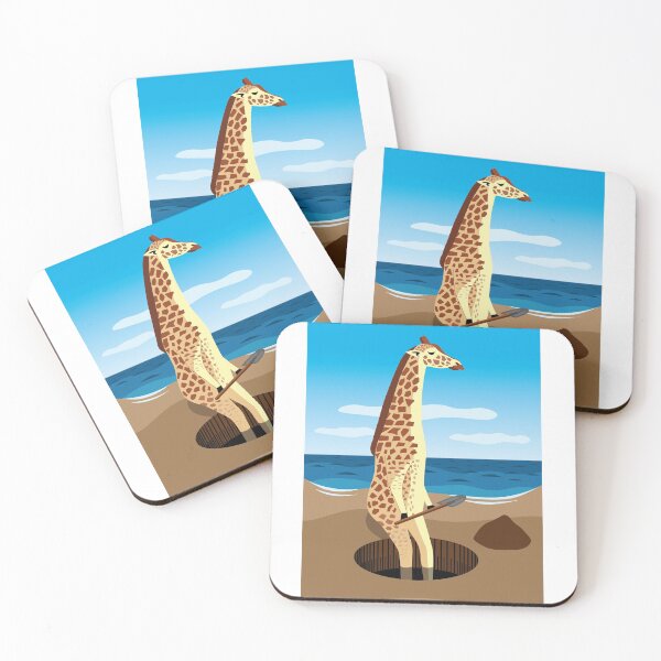 Item preview, Giraffe Digging at the Beach designed and sold by RottenBoot22.