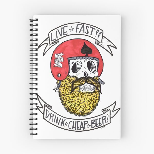 Item preview, LIVE FAST DRINK CHEAP BEER designed and sold by ElBorrachon.